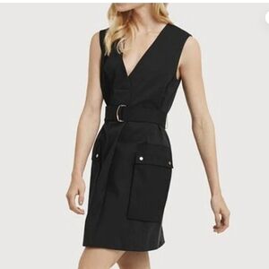 KIT and ACE Black ln the Field Sleeveless Vest Mini Dress In Black. Size 6